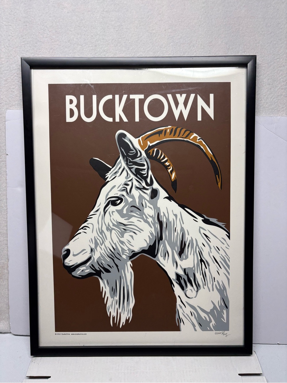 Studio Chris Chicago Bucktown Poster Signed 18”x 24” RARE